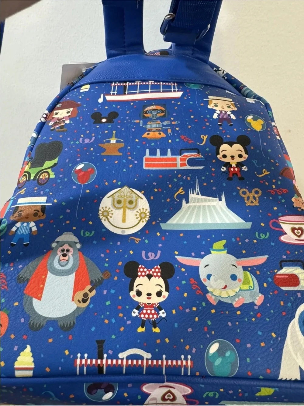 Disney Blue Kids Backpack and Wallet Set with Character Print